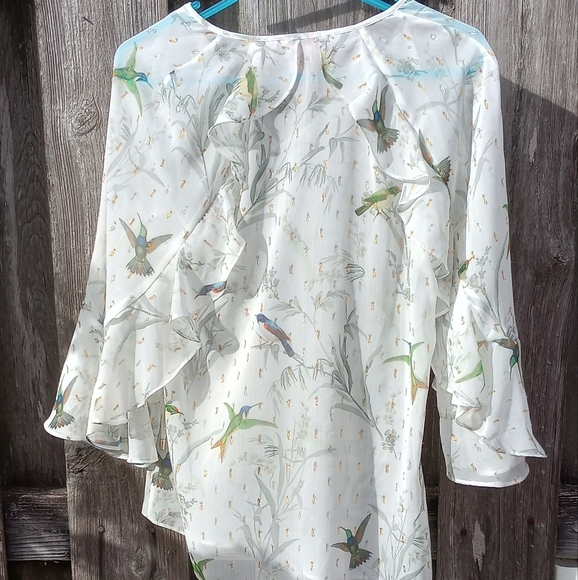 Ted Baker London tie front print top sz 1 - Picture 3 of 3